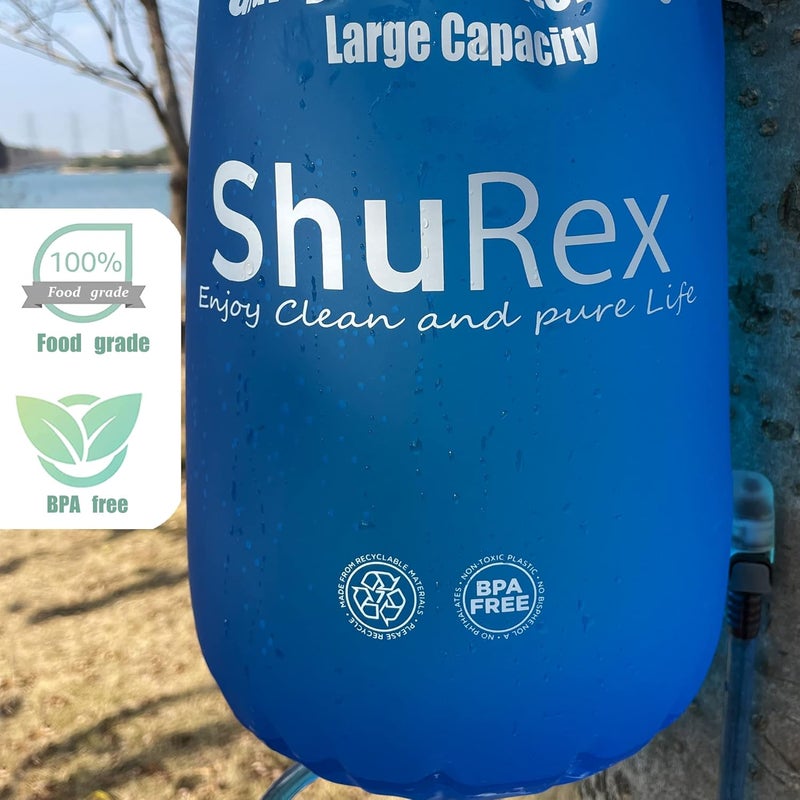 ShuRex 3-Gal Gravity-Fed Water Bag with 2 Outlet Pipes for Sawyer Water Filtration System Survival Water Filter Straw, Compatible with LifeStraw and Other Water Filter Straw, BPA-Free (12L/3Gal) - Image 4